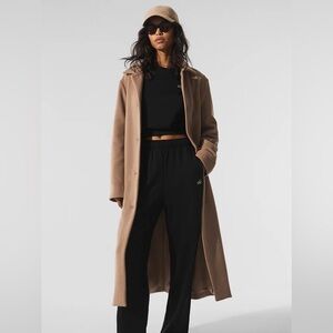 Alo Yoga Wool Metro Long Coat - Toasted Almond